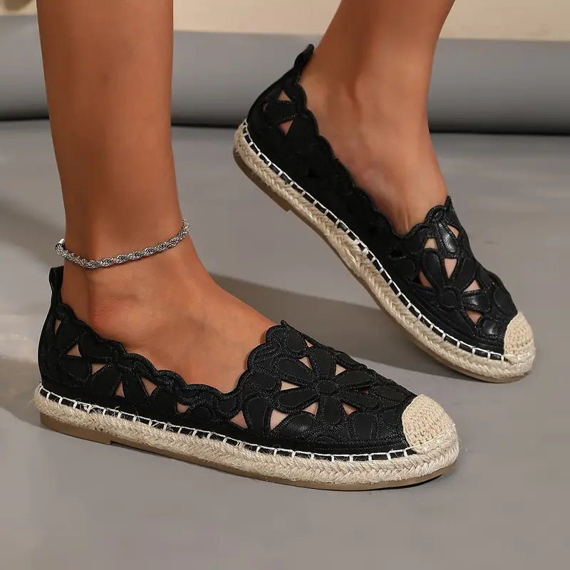 Aurélie – Espadrilles Casual Avec Imprimé Floral Raffiné