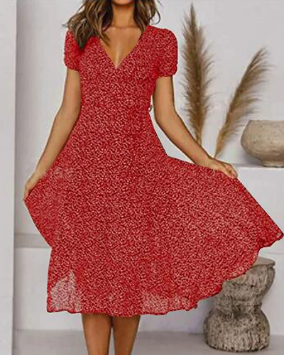 Élise - Robe En Mousseline À Imprimé Floral Et Col En V