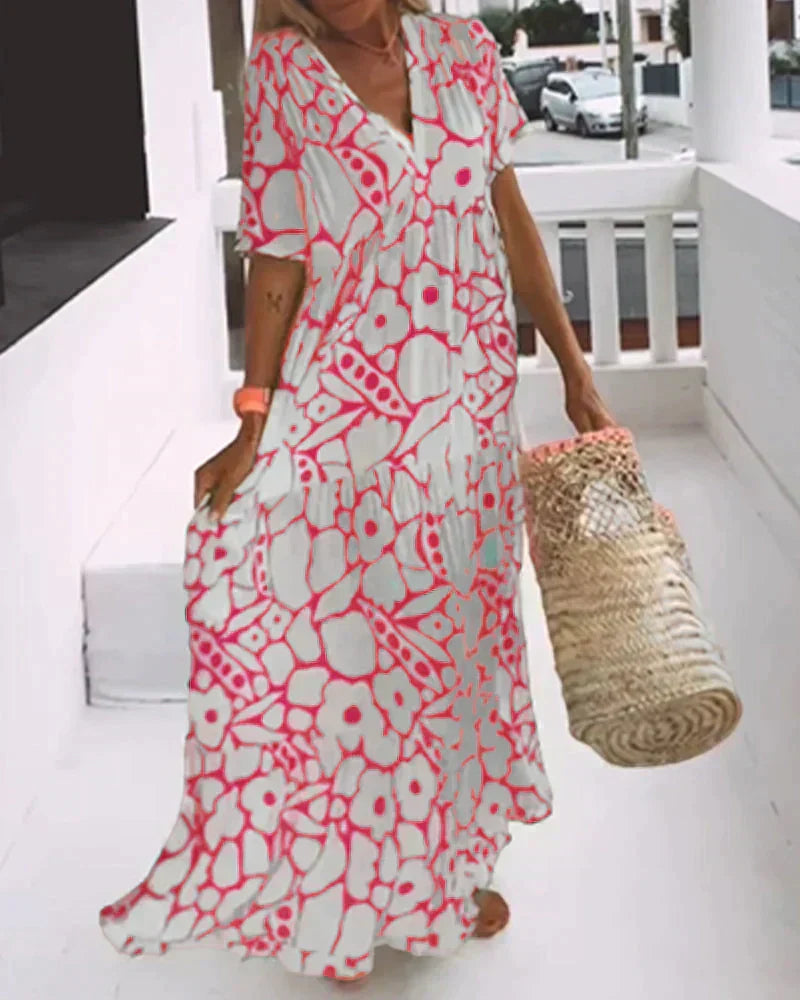 CHRISTINE – Robe Maxi Été Élégante
