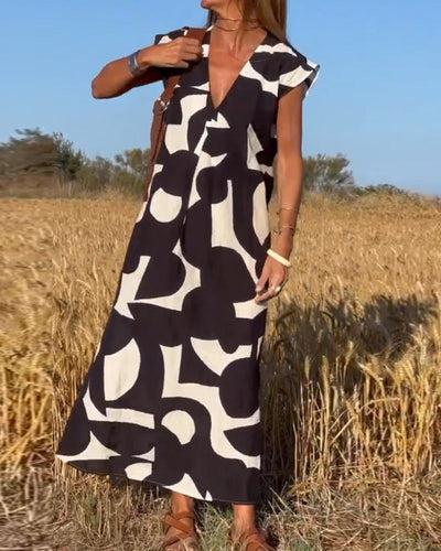 Camille - Robe Avec Imprimé Et Col En V