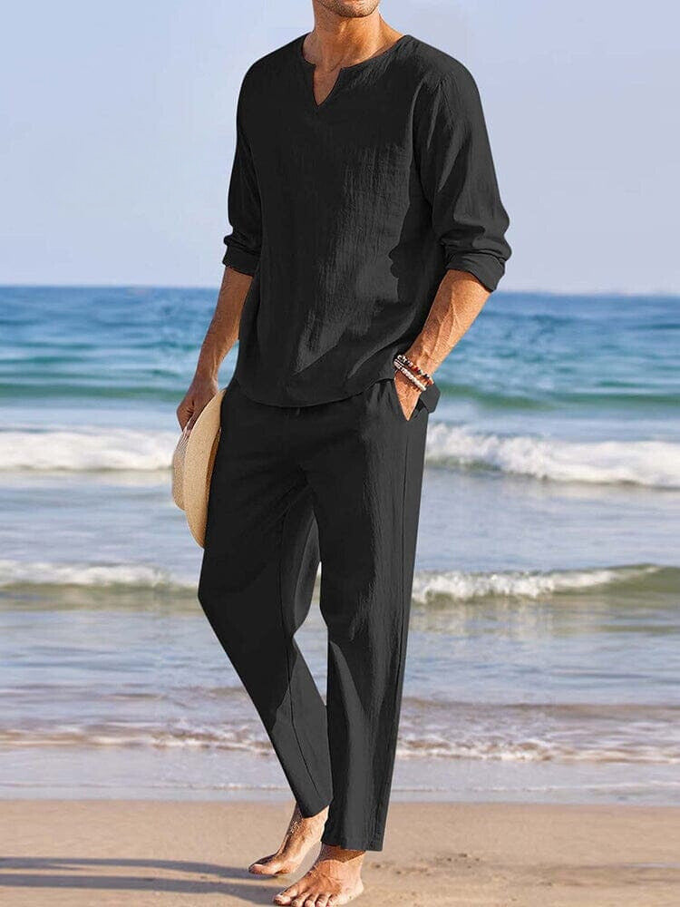 Dave - Ensemble de Pantalon et Chemise Confortable - Élégant - Hommes