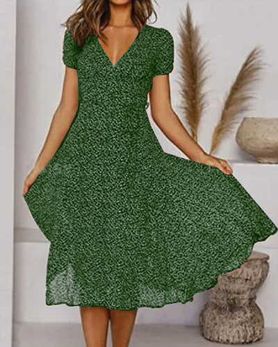 Élise - Robe En Mousseline À Imprimé Floral Et Col En V