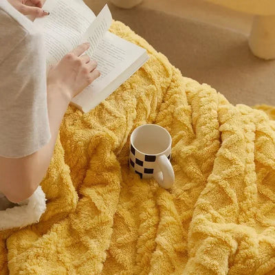 WarmWool - Couverture hiver laine d’agneau épaisse