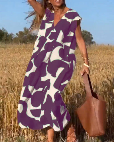 Camille - Robe Avec Imprimé Et Col En V