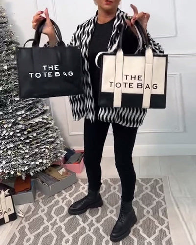 Justine - Sac Fourre-Tout Tendance Avec Coutures Bicolores