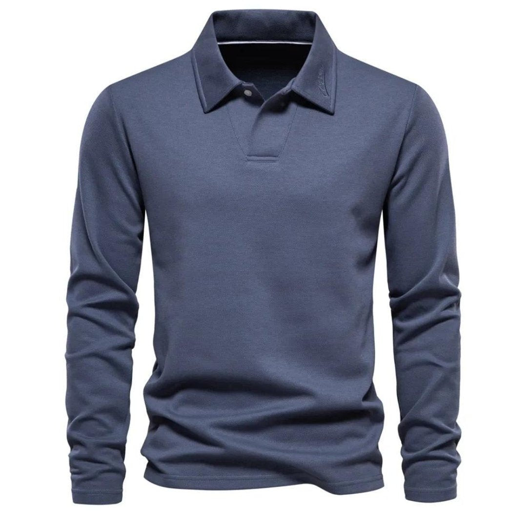 William - Polo shirt à manches longues - Intemporel - Décontracté - Hommes