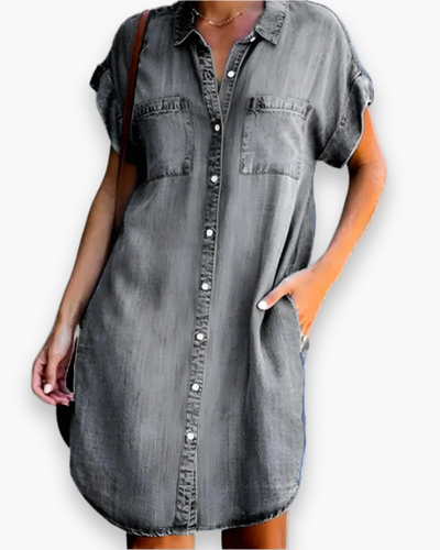 Robe chemise en jean femme | Mini élégante
