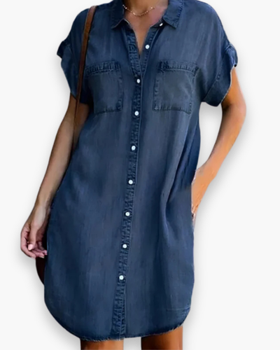 Robe chemise en jean femme | Mini élégante