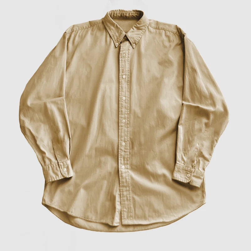 Hugo – Chemise Vintage Pour Hommes Avec Look Délavé Et Manches Longues