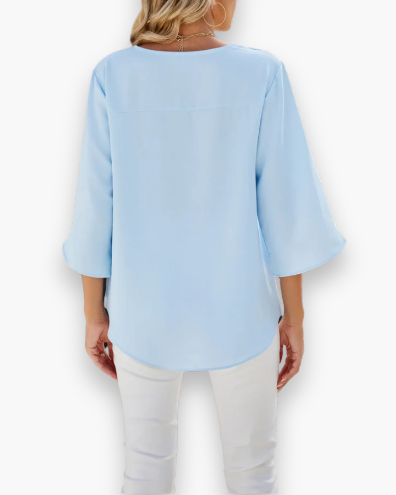 Blouse élégante femme | Col en V