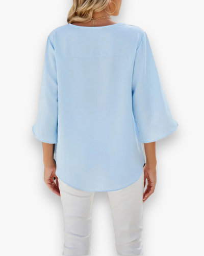 Blouse élégante femme | Col en V