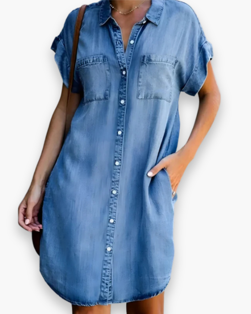 Robe chemise en jean femme | Mini élégante