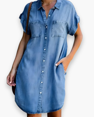 Robe chemise en jean femme | Mini élégante