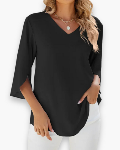 Blouse élégante femme | Col en V