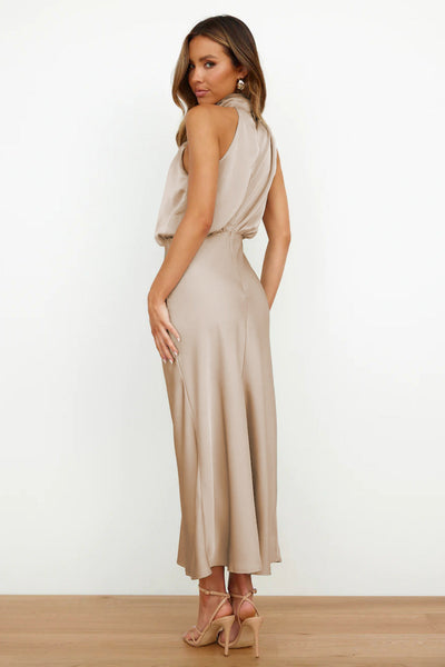 Lydia | Robe longue à col halter