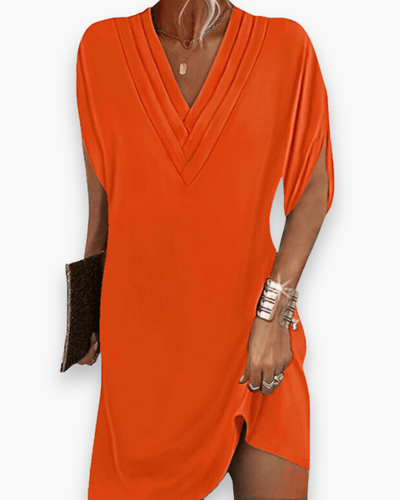Robe élégante col V femme | Mini