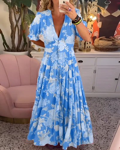 CATERINA – Robe Maxi Fleurie Féminine