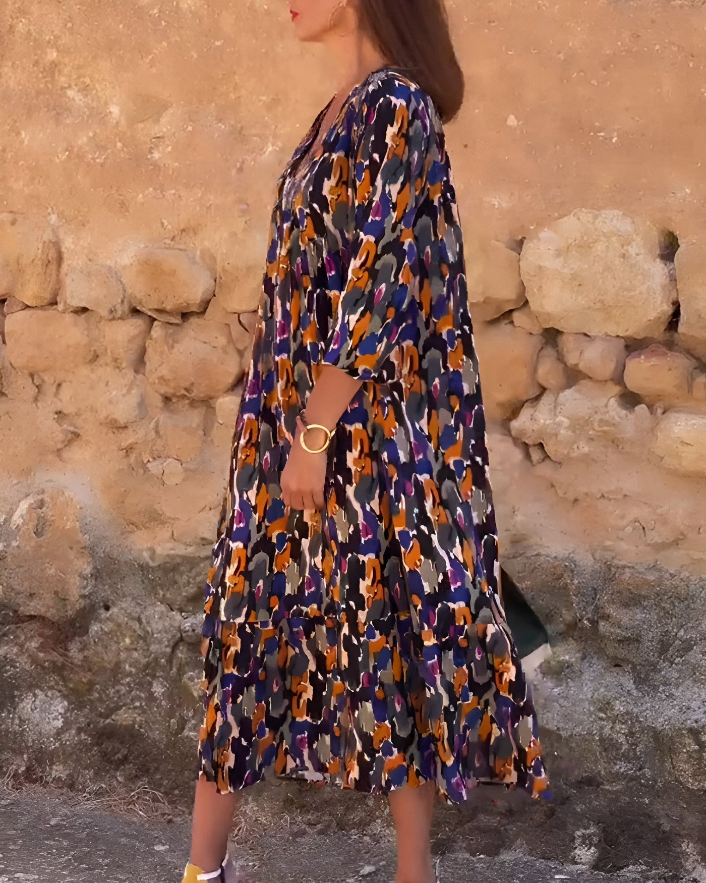 VIOLETTA – Robe Maxi Rétro Élégante