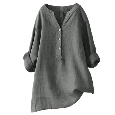 Crimson Light - Blouse Légère Col V Rode