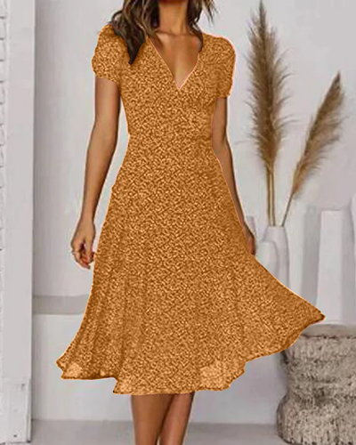 Élise - Robe En Mousseline À Imprimé Floral Et Col En V