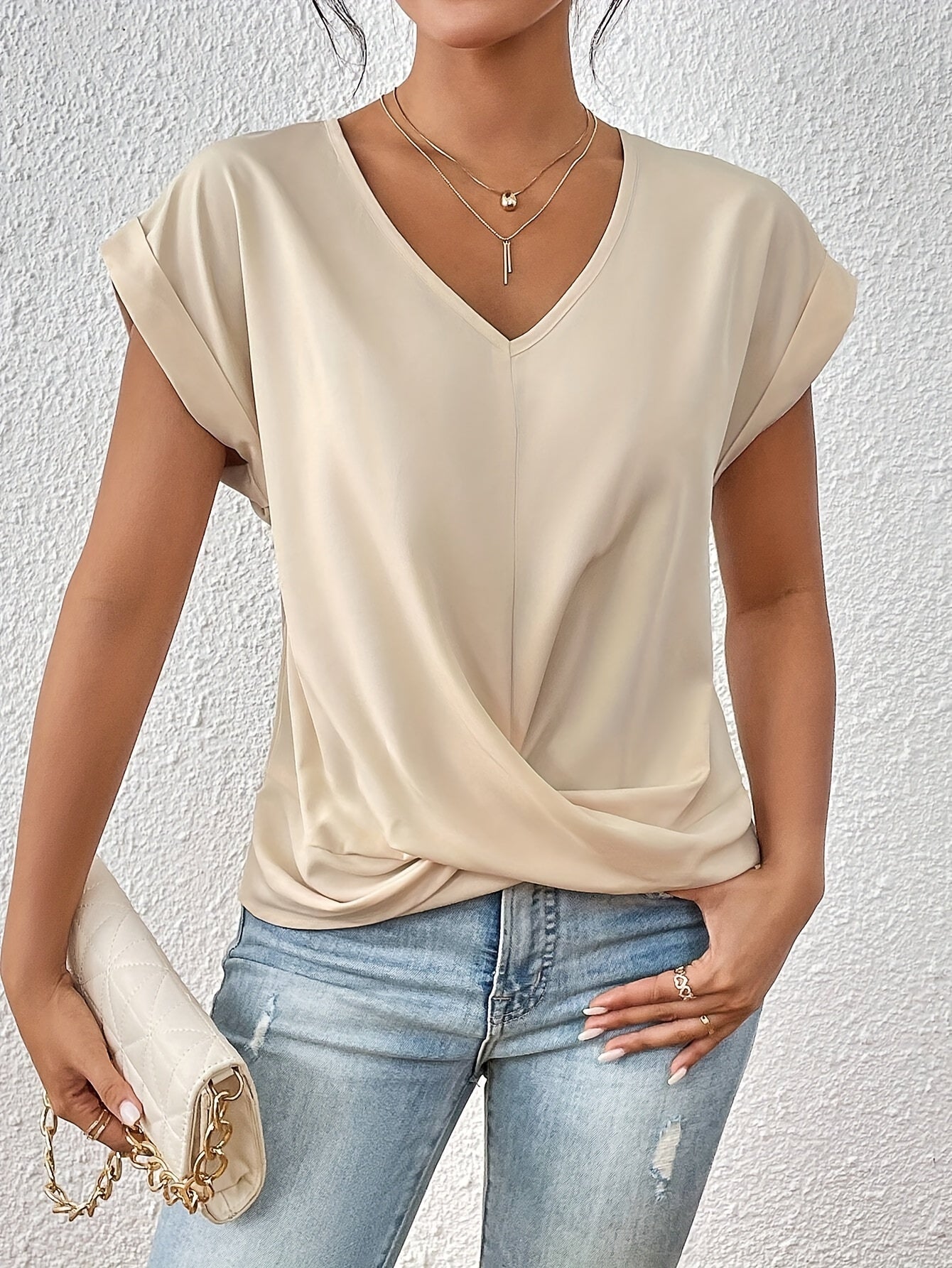 Doreen | T-shirt col en V avec coupe flatteuse