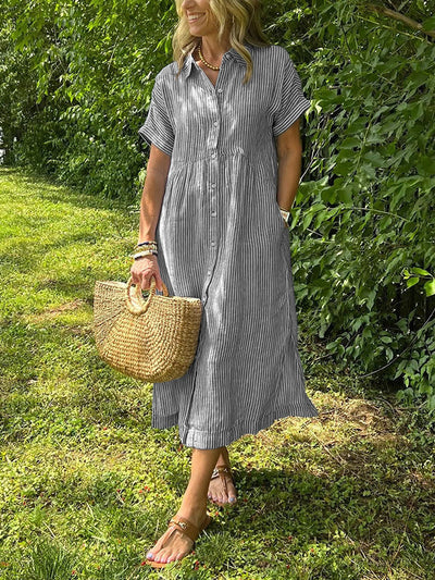 VITTORIA – Robe Chemise Élégante Décontractée