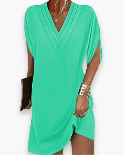 Robe élégante col V femme | Mini