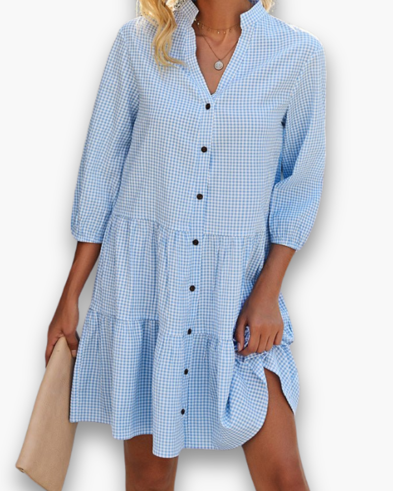 Robe à Carreaux | Élégance Midi
