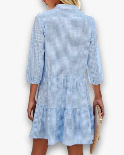 Robe à Carreaux | Élégance Midi