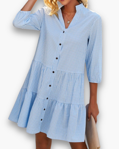 Robe à Carreaux | Élégance Midi
