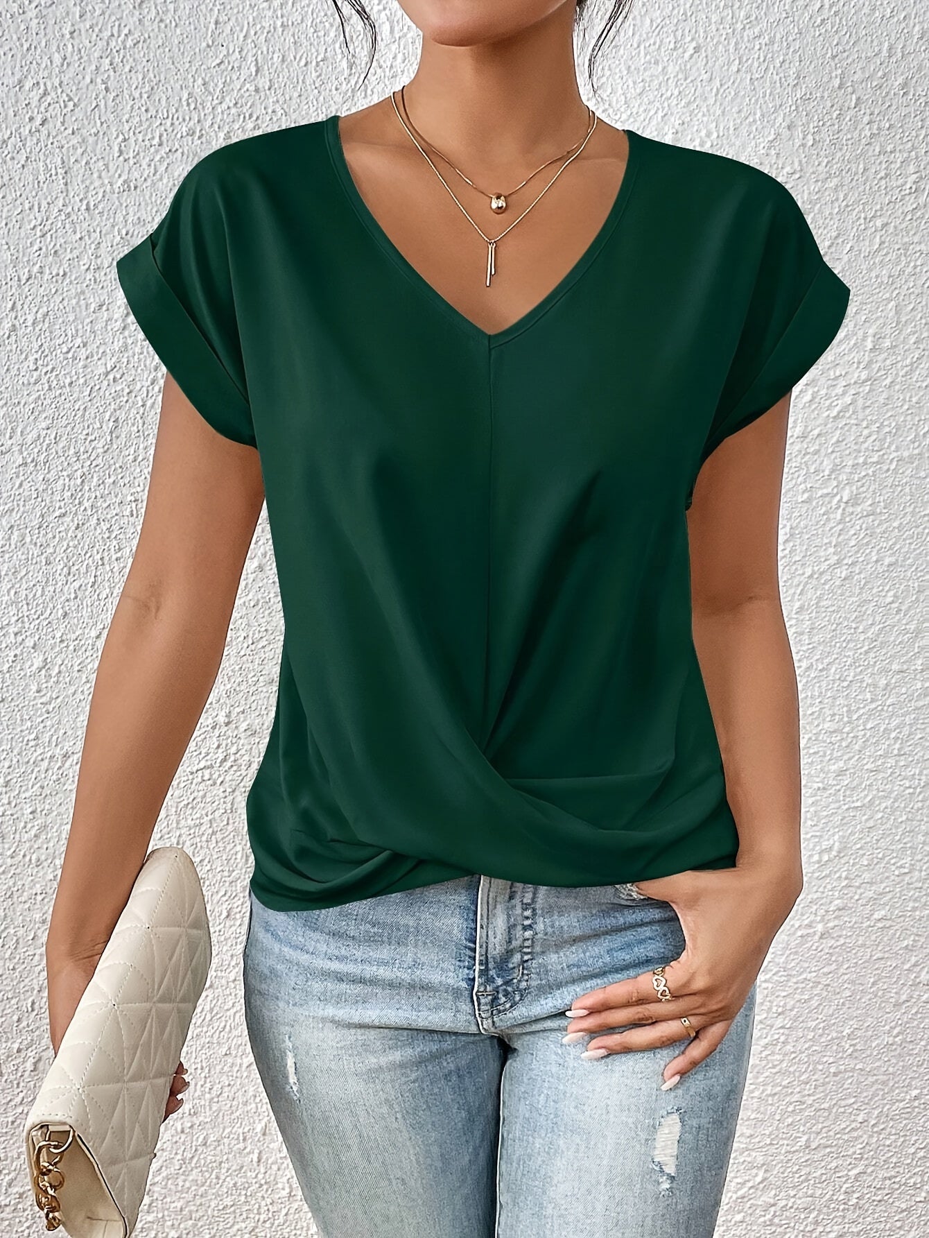 Doreen | T-shirt col en V avec coupe flatteuse