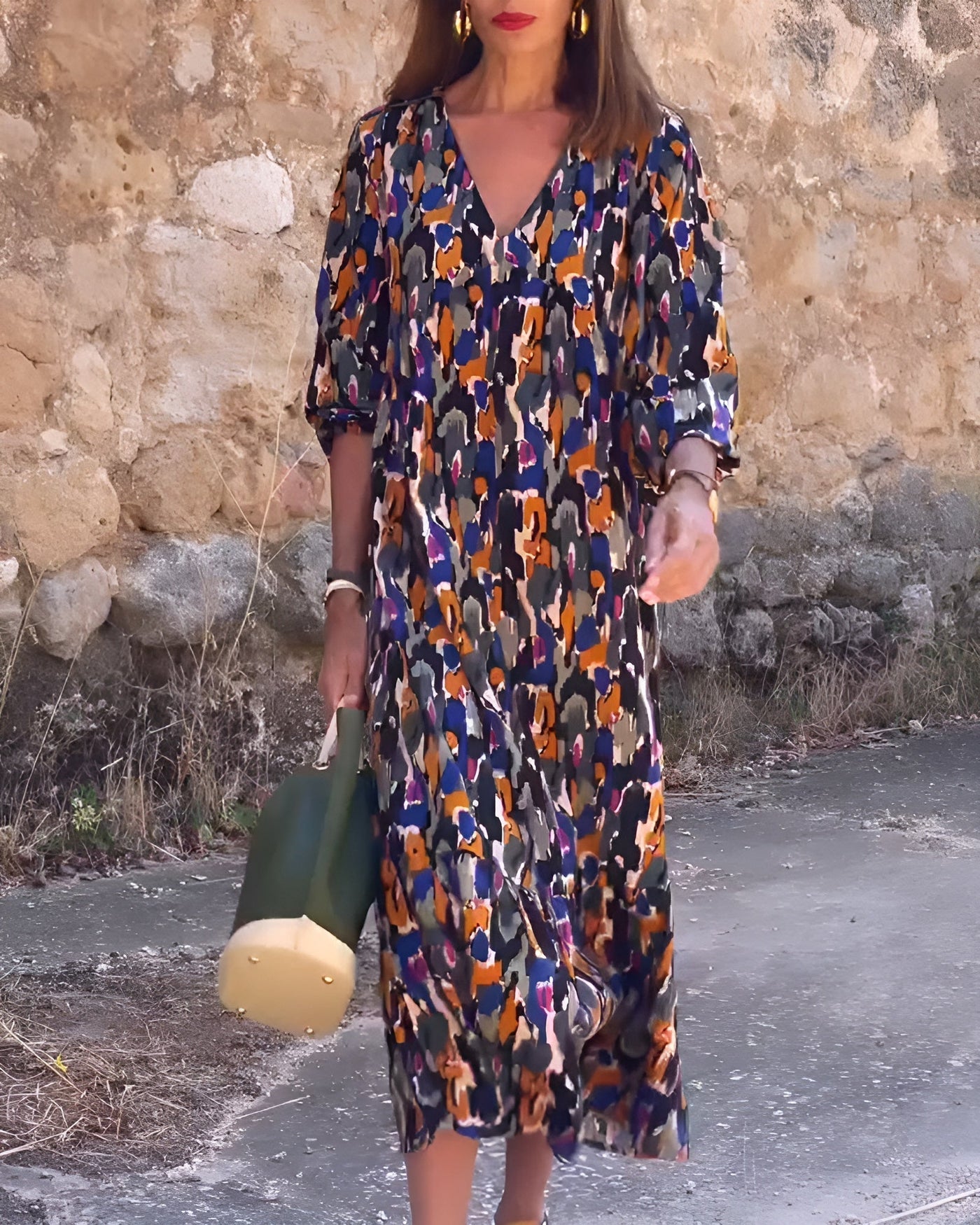 VIOLETTA – Robe Maxi Rétro Élégante