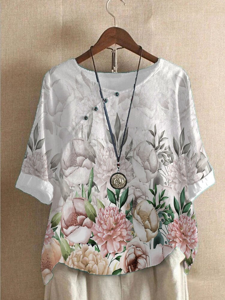 Lina - Blouse pour dames imprimée - Confortable