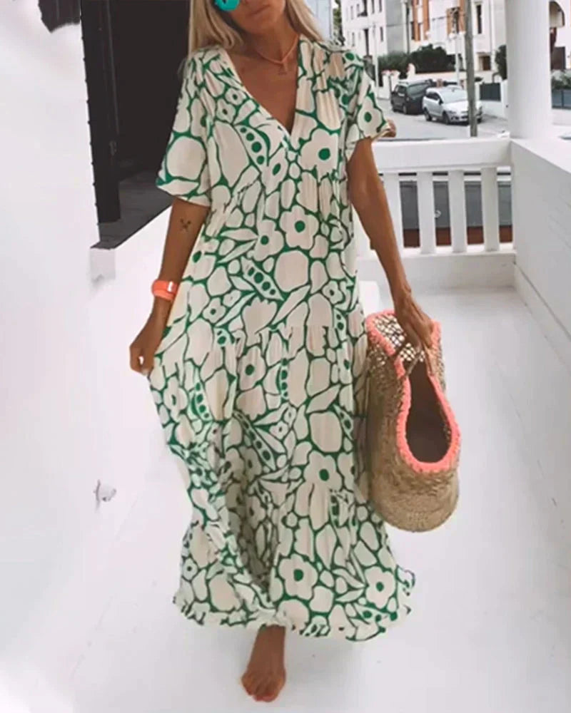 CHRISTINE – Robe Maxi Été Élégante