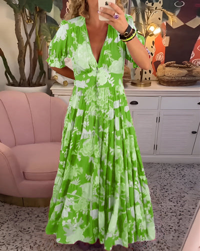 CATERINA – Robe Maxi Fleurie Féminine