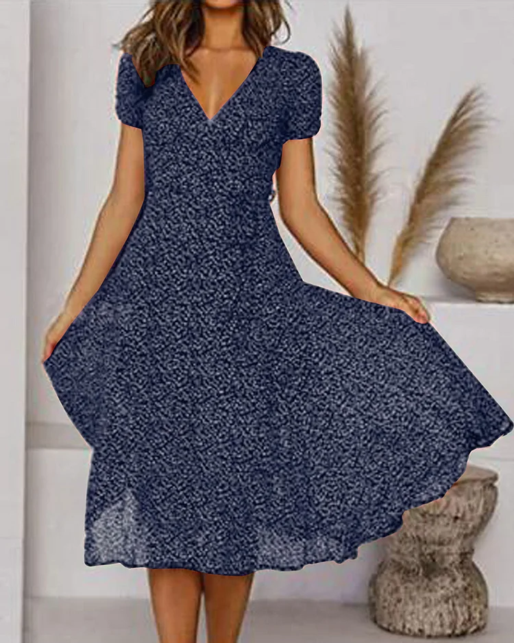 Élise - Robe En Mousseline À Imprimé Floral Et Col En V