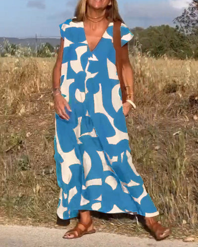 Camille - Robe Avec Imprimé Et Col En V