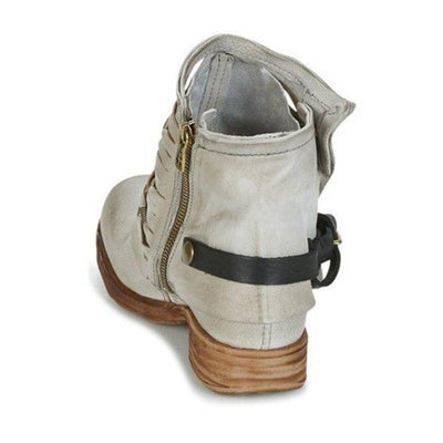 Joséphine – Bottines Rétro Avec Talon Bloc Et Fermeture Éclair