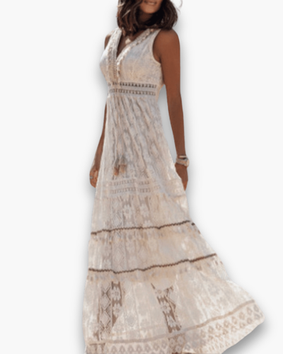 Robe Bohème Élégante pour Femme | Élégance Midi