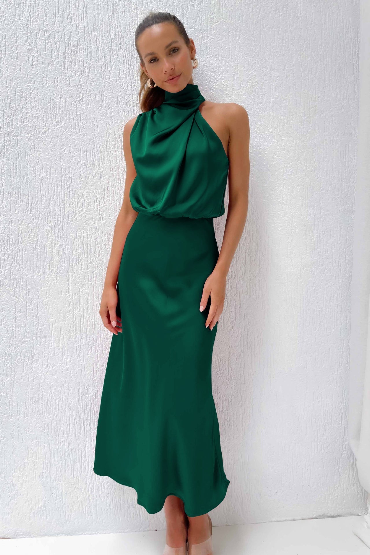 Lydia | Robe longue à col halter
