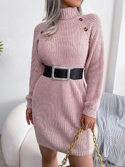 Reylene - Robe Mini - Confortable - Col roulé - Femmes