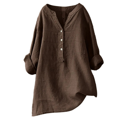 Crimson Light - Blouse Légère Col V Rode