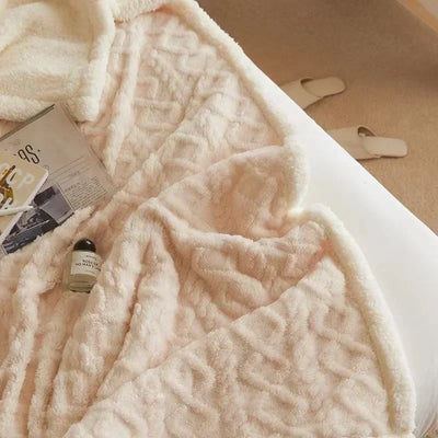 WarmWool - Couverture hiver laine d’agneau épaisse