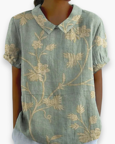 Blouse Florale Décontractée pour Femme | Légère et Libre