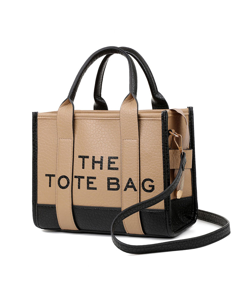 Justine - Sac Fourre-Tout Tendance Avec Coutures Bicolores