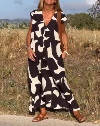 Camille - Robe Avec Imprimé Et Col En V