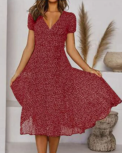 Élise - Robe En Mousseline À Imprimé Floral Et Col En V