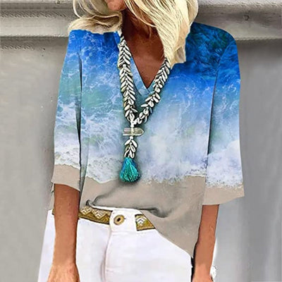 Nora - Blouse pour dames - Encolure en V flatteuse