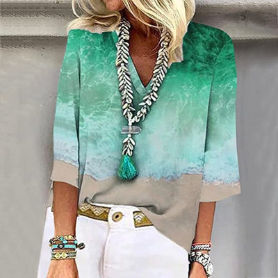 Nora - Blouse pour dames - Encolure en V flatteuse