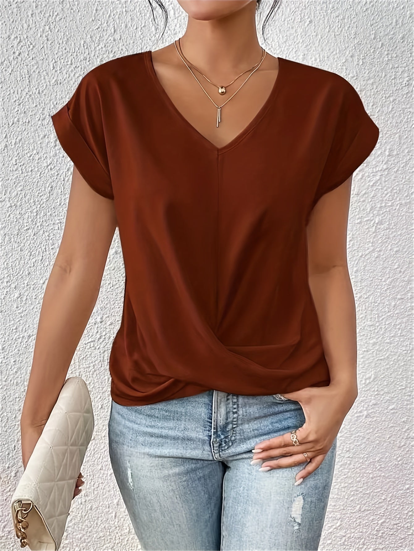 Doreen | T-shirt col en V avec coupe flatteuse